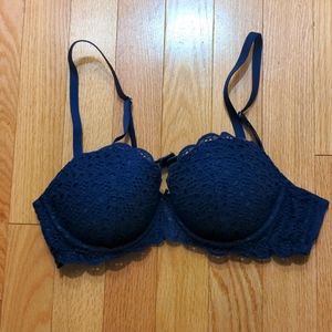 Victoria's Secret Dream Angels 34B lacy navy blue bra